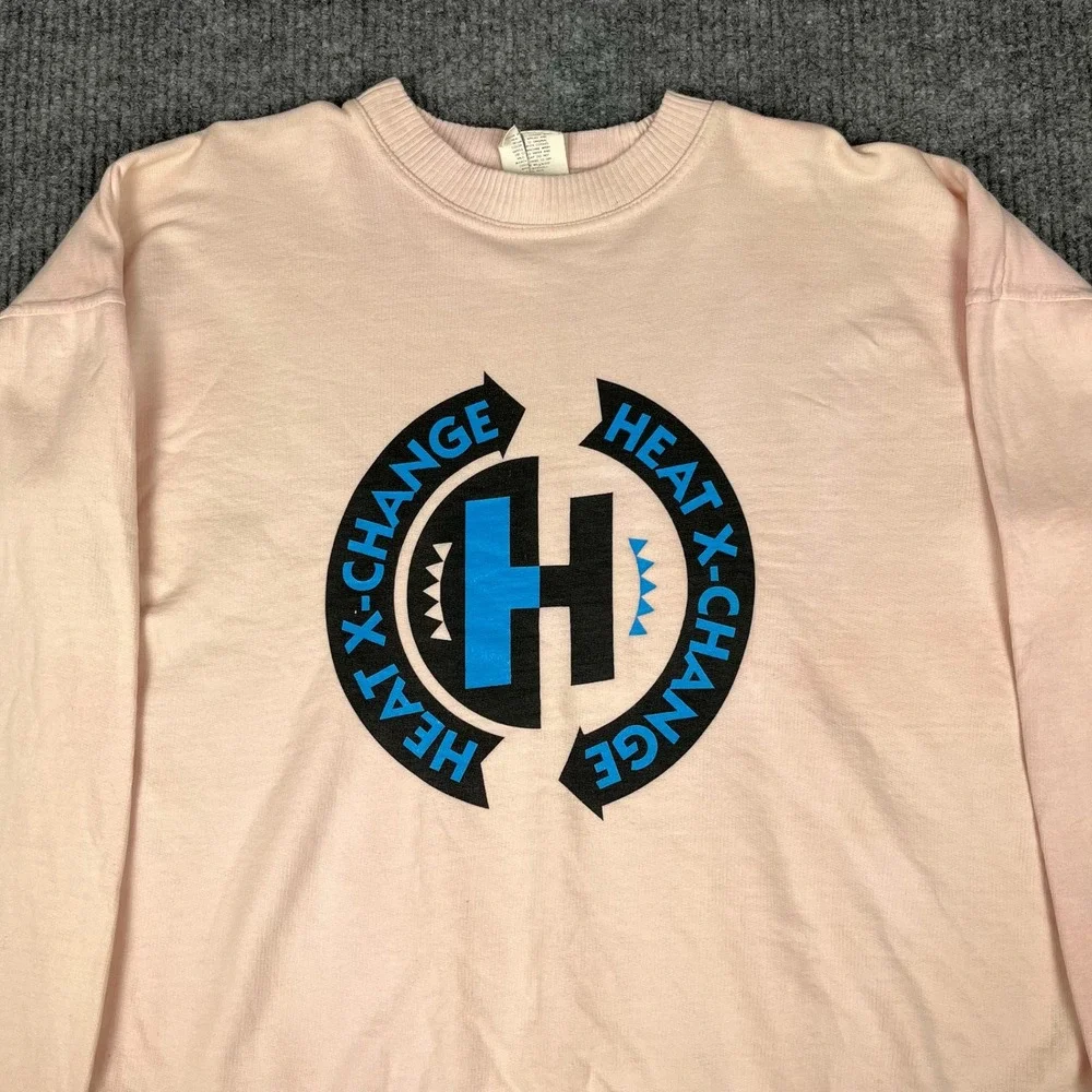 Vtg 90s Hypercolor Sweatshirt Mens L Pink Heat X Change Color Changing Graphic